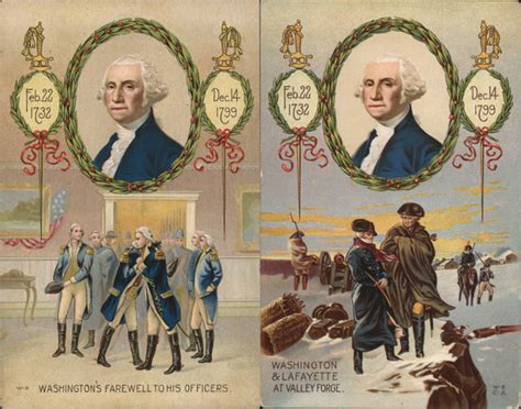 Set Of 2 George Washington Presidents Day Postcard