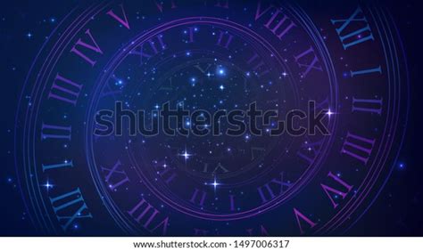 Background Spiral Dial Clock Space Time Stock Vector Royalty Free