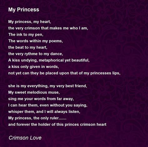 My Princess My Princess Poem By Crimson Love