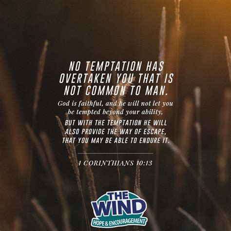 Verse Of The Day 1 Corinthians 1013 The Wind