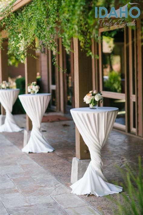 Cocktail Party Perfection Wedding Cocktail Tables Cocktail Hour Decor Outdoor Wedding