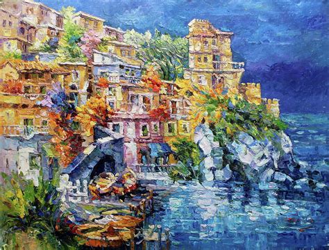 Amalfi Coast Positano Italy Painting By Royo Liu Fine Art America