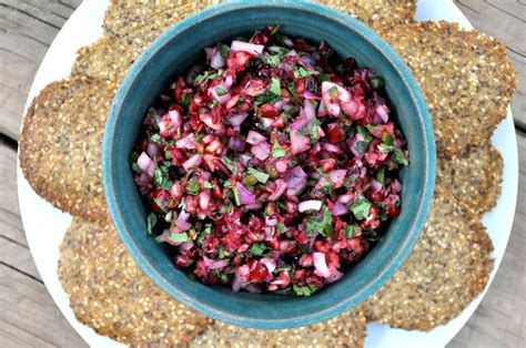 Paleo Cranberry Salsa And Chips Fed Fit Recipe Cranberry Salsa