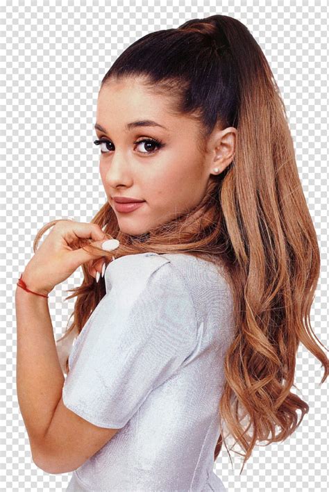 Ariana Grande Ariana Grande In White Shirt Transparent Background Png