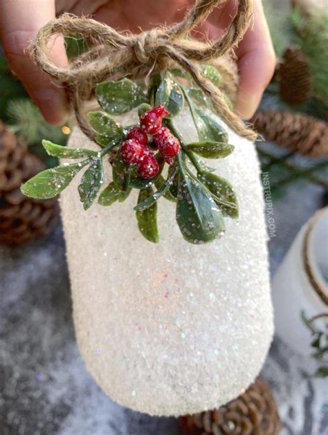 Diy Christmas Craft Snowy Mason Jar Tea Light Holders With Images