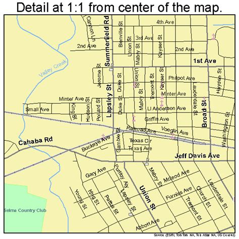 Selma Alabama Street Map 0169120