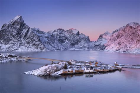Reine On The Lofoten Islands In Northern Norway In Winter — Stock Photo