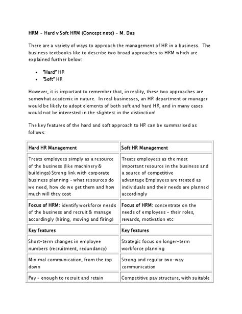 💣 Hard Hrm And Soft Hrm Hard And Soft Hrm Approaches A Comparison