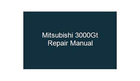 [Open-P.d.f] Mitsubishi 3000Gt Repair Manual – Telegraph