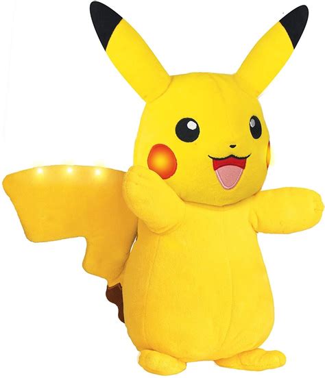 Its eartips, collar, and tail are black and angular. POKEMON INTERAKTYWNY PIKACHU MASKOTKA ŚWIATŁO DŹWIĘK ...