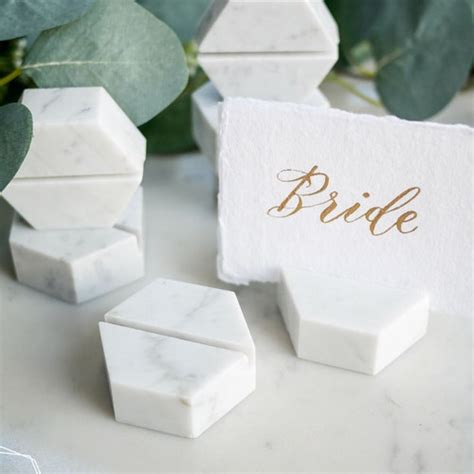 Place Card Holder Gold Wedding Escort Card Holder Triangle Etsy
