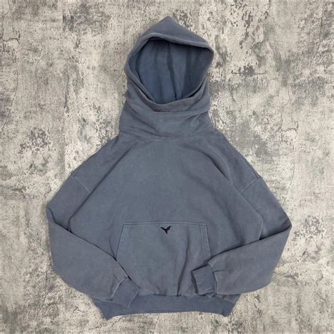 Ditch LA Masked Blank Hoodie in Flint This colour - Depop