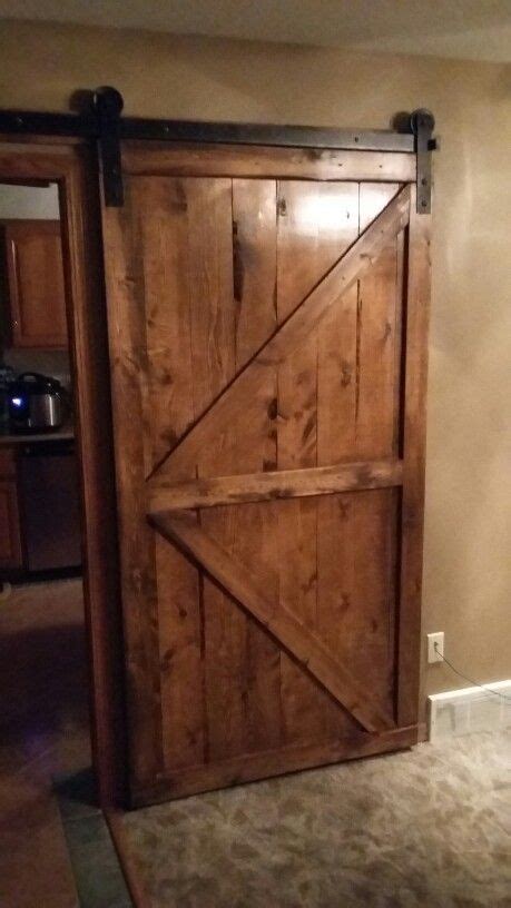 Nice comfortable sometimes even have drawers wooden stick. Barn door and tracking | Tall cabinet storage, Barn door ...