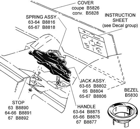Jack Assembly And Related Diagram View Chicago Corvette Supply