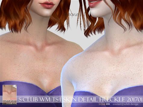 Sims 4 Ccs The Best S Club Wm Ts4 Skin Detail Freckle