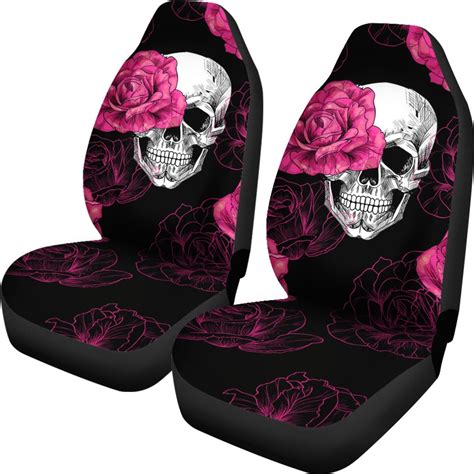 Get it as soon as wed, jul 28. Pink Flower Skull Car Seat Covers | Zapps Clothing