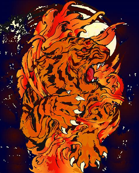 Tiger In Fire On Behance