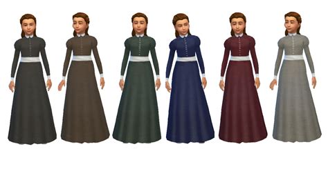History Lovers Simblr Sims 4 Sensible Victorian Girls Dress Im