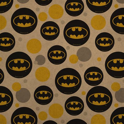 Batman Classic Bat Shield Logo Premium Kraft T Wrap Wrapping Paper