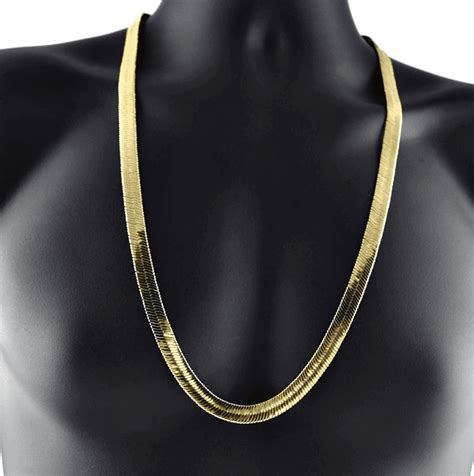 Mens Gold Herringbone Chain - www.inf-inet.com