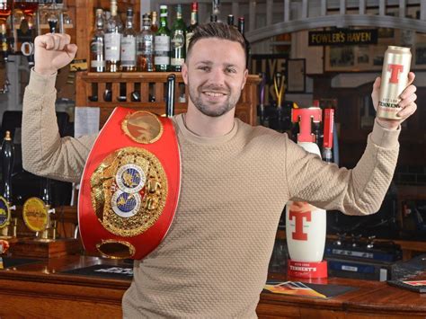 The tartan tornado («шотландское торнадо»). Boxing champion Josh Taylor awarded Tennent's Golden Can ...