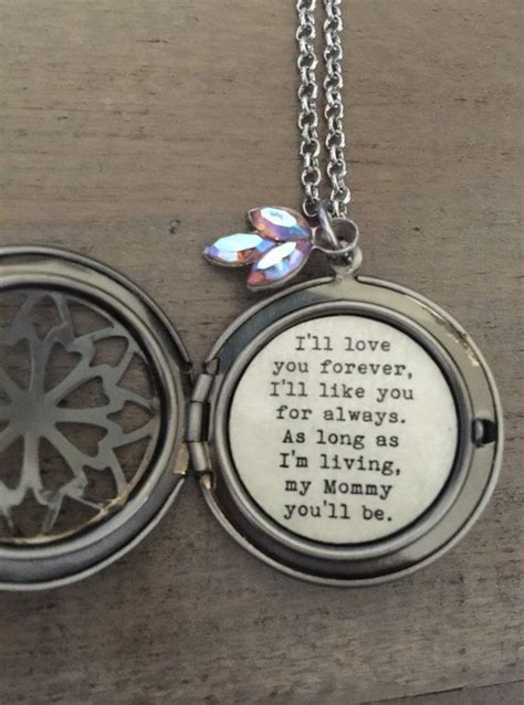Mother Locket Ill Love You Forever Ill Like You For Always T For