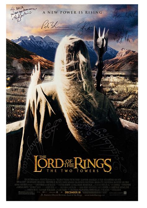 Signed Lord Of The Rings The Two Towers Event Poster