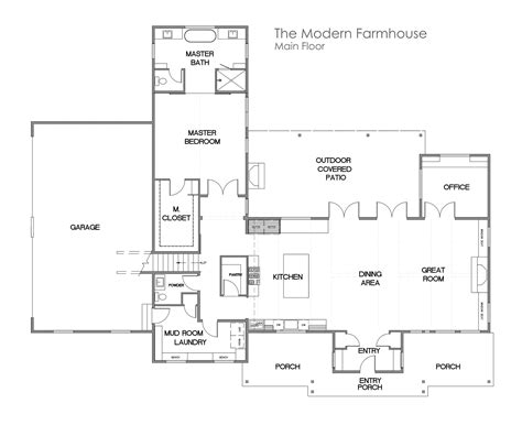 Modern Farmhouse Open Floor Plans One Story Two Birds Home