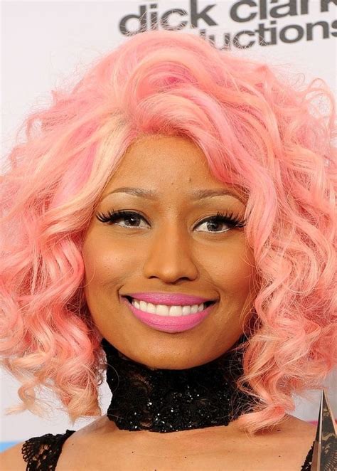 Nicki Minaj Pink Hair Pastel Hair Curly Curly Hair Celebrities