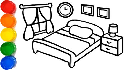 How To Draw Bedroom Easy For Beginner Ks Art Youtube