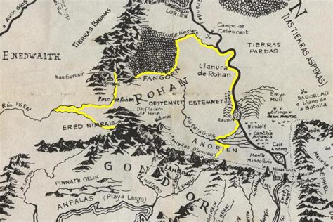 Mapa De Rohan Multimedia El Hobbit El Señor De Los Anillos La