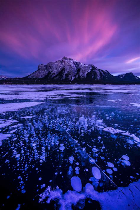 Sunset Twilight At Abraham Lake Canada By John S 500px Ice