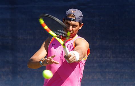 Rafael Nadal second practice at Mallorca Open 2019 grass court season