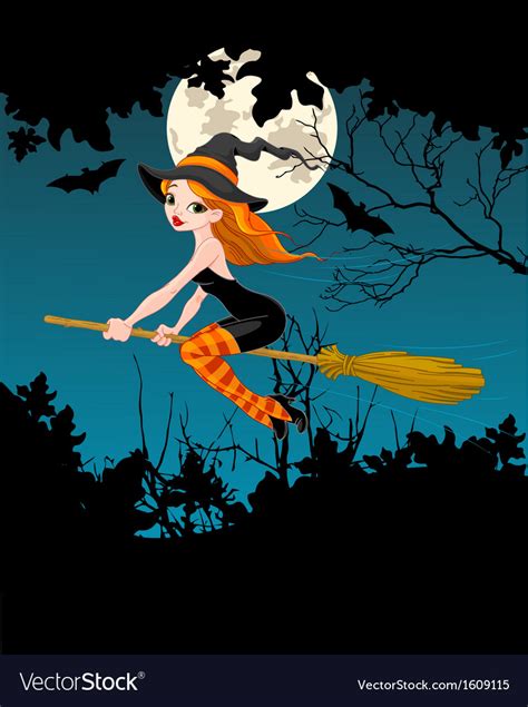 Halloween Witch Banner Royalty Free Vector Image