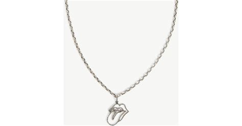 Jade Jagger Silver Rolling Stones Necklace In Metallic For Men Lyst