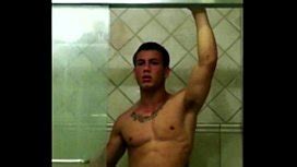 Youtuber Michael Hoffman Jerking Off In His Shower Flexing His Sexy