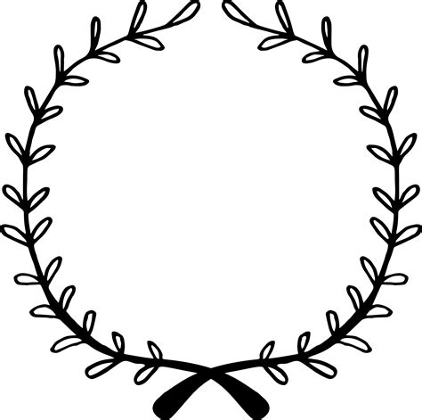 View Simple Wreath Drawing Transparant Drawer