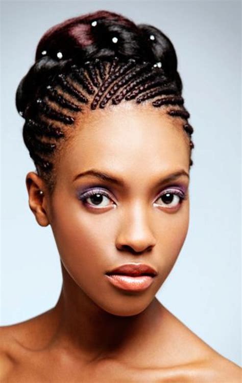 25 red highlights on black hair to gear up your style. Braids Hairstyles For Black Women Weddings Wedding African ...