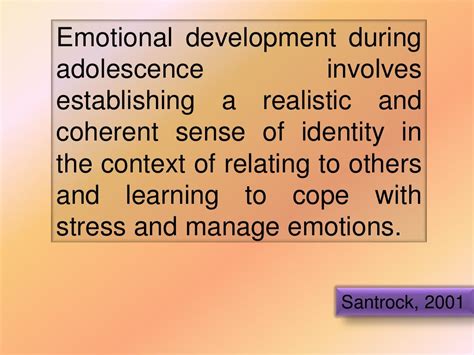 Emotional Development In Adolescents