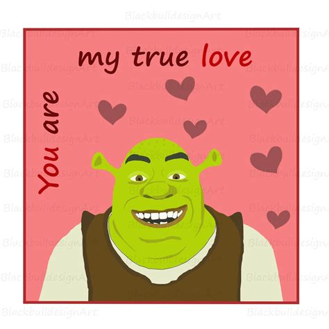 Shrek Png Shrek Valentines Day Printable And Ready To Etsy