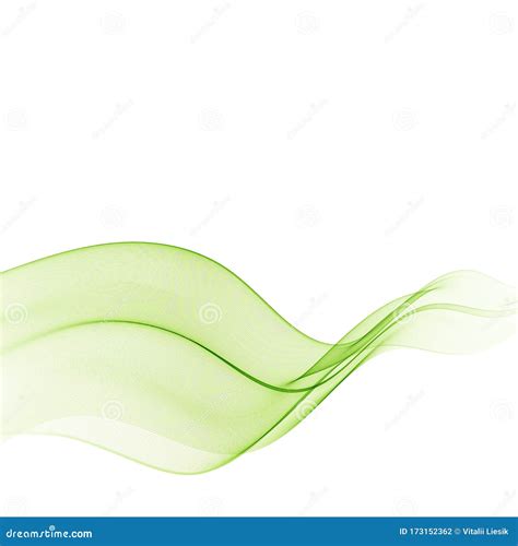Bright Green Vector Waves Abstract Background Green Wave Stock Vector