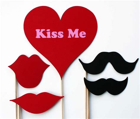 Items Similar To Valentines Day Photo Booth Props 5 Piece On Etsy