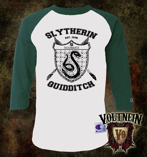 Items Similar To Slytherin Quidditch Raglan Jersey 34 Sleeve Adult