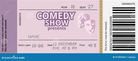 Comedy Show Ticket Template