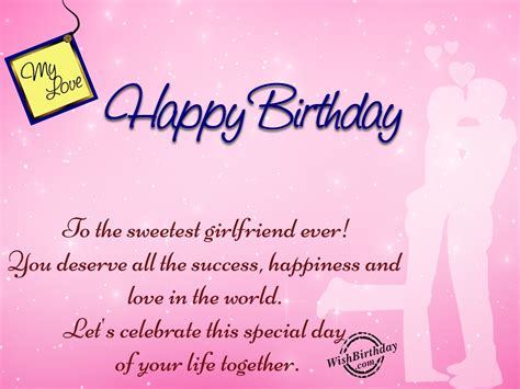 Happy Birthday To My Sweetest Girlfriend Birthday Wishes Happy