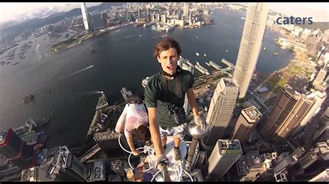 Extreme Selfie On Top Of Hong Kong Skyscraper Youtube