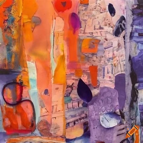 Colorful Abstract Mixed Media Artwork On Craiyon