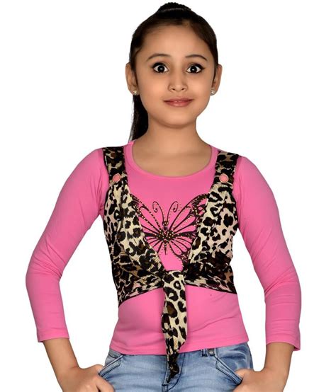 Abhira Pink Tops For Girls Buy Abhira Pink Tops For Girls Online At