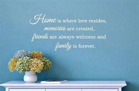 Home Is Where Love Resides Memories Are Created Wall