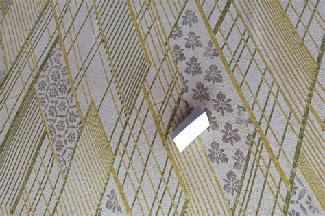 Vintage Japanese Silk Kimono Fabric 92 Cm X 36 Cm Yellow Classical